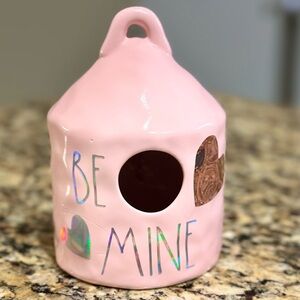 Pink Ceramic 'Be Mine' Candle Holder